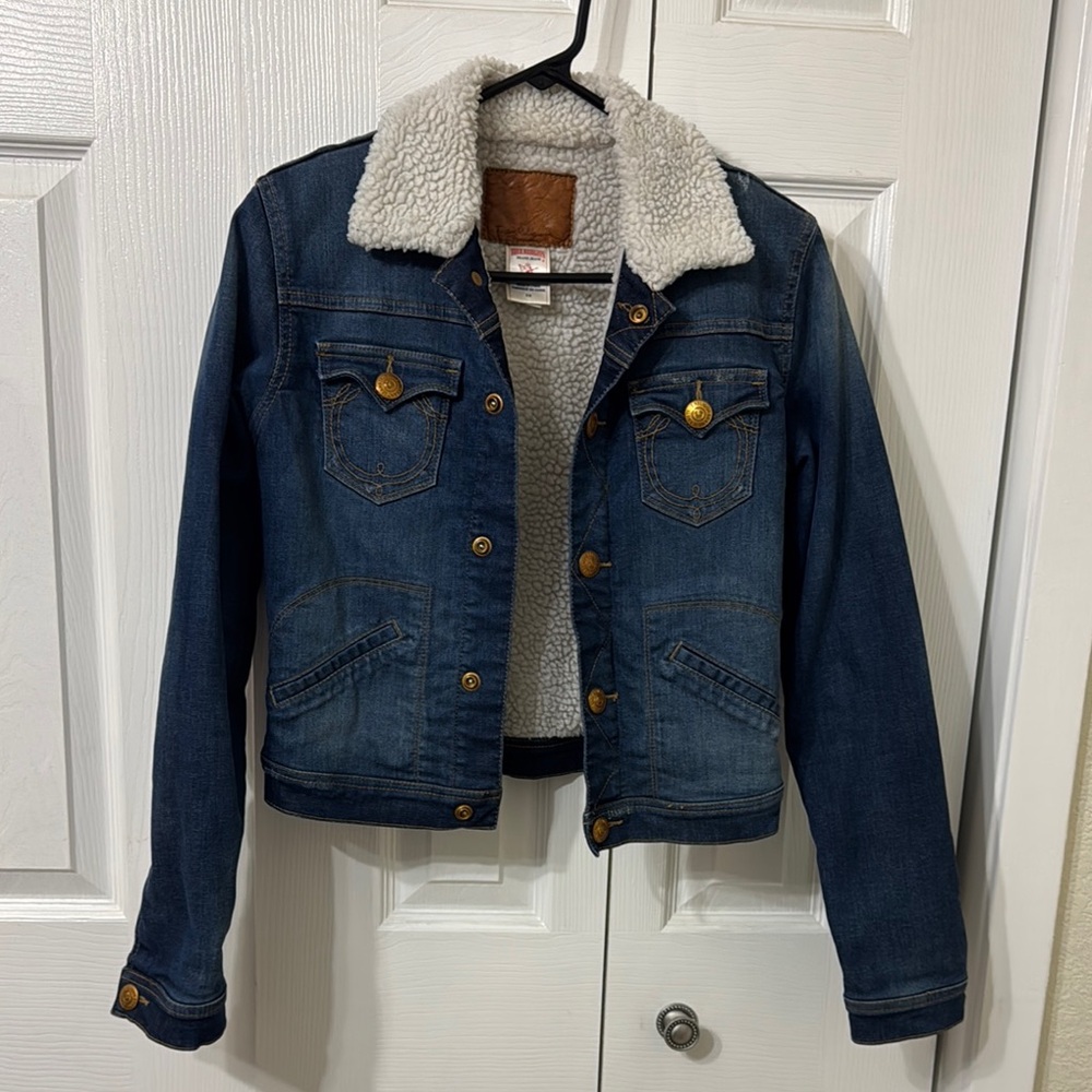 True Religion Denim Jacket with Sherpa Lining